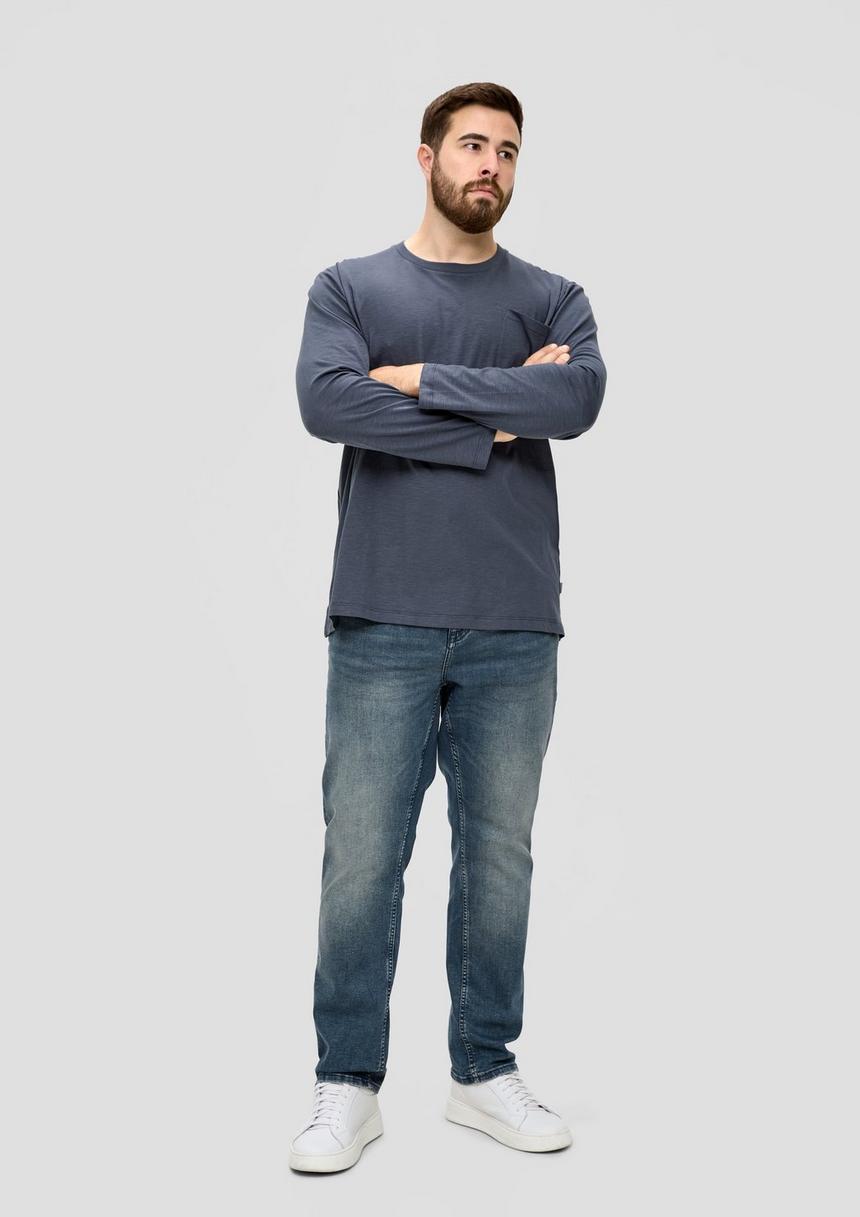 S.Oliver Longsleeve Mit Flammgarnstruktur