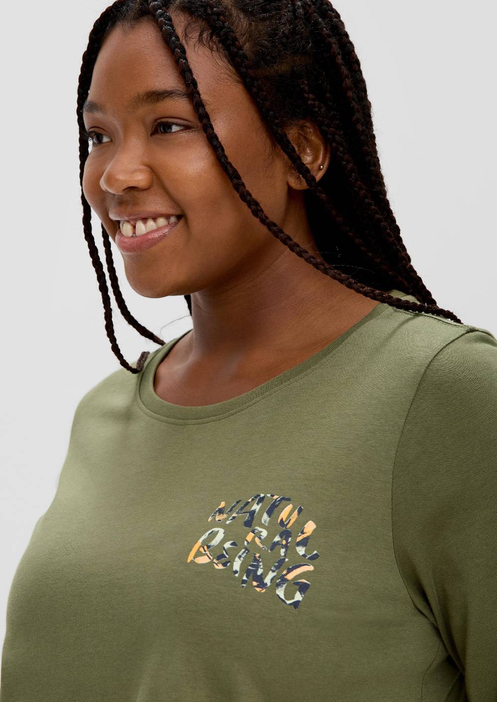 S.Oliver Longsleeve Mit Flockprint-Detail