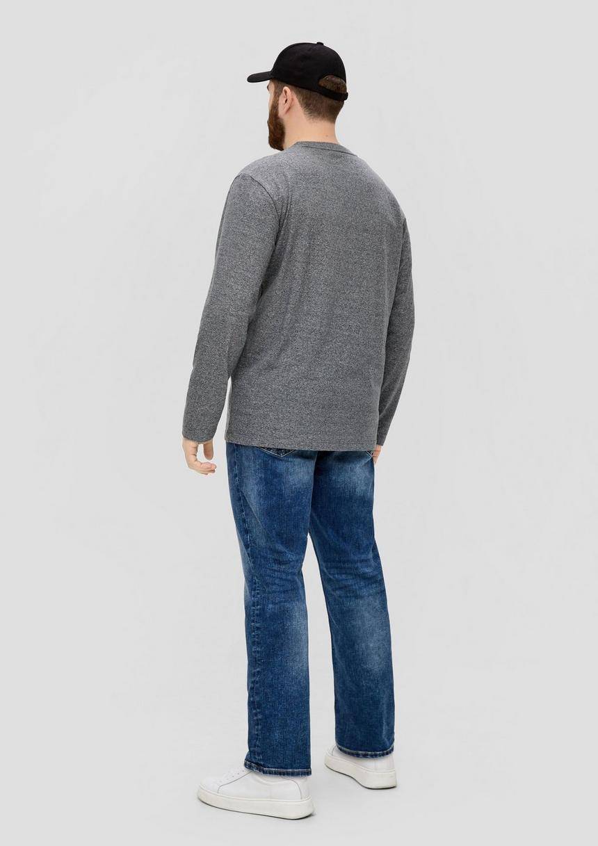 S.Oliver Longsleeve Mit Gummiertem Grafik-Print