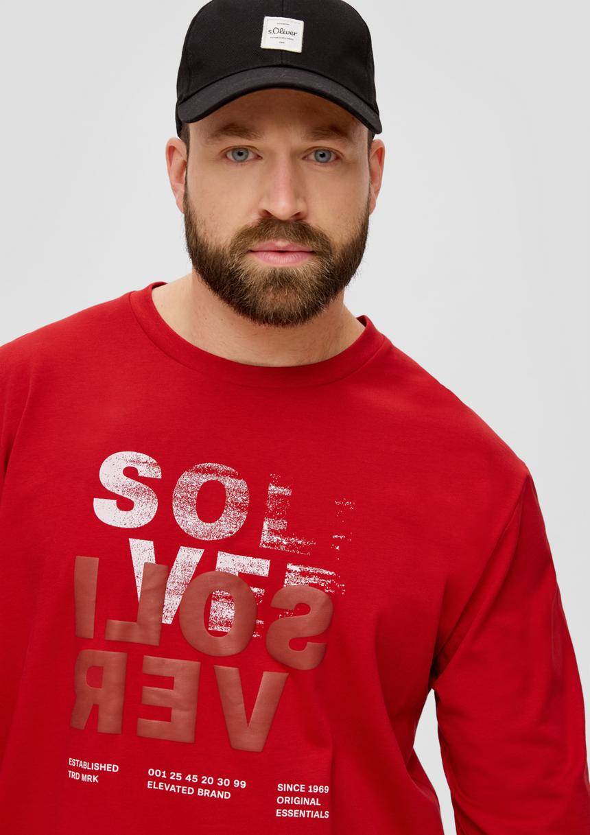 S.Oliver Longsleeve Mit Gummiertem Label-Print