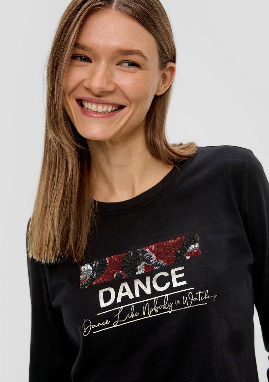 S.Oliver Longsleeve Mit Pailletten