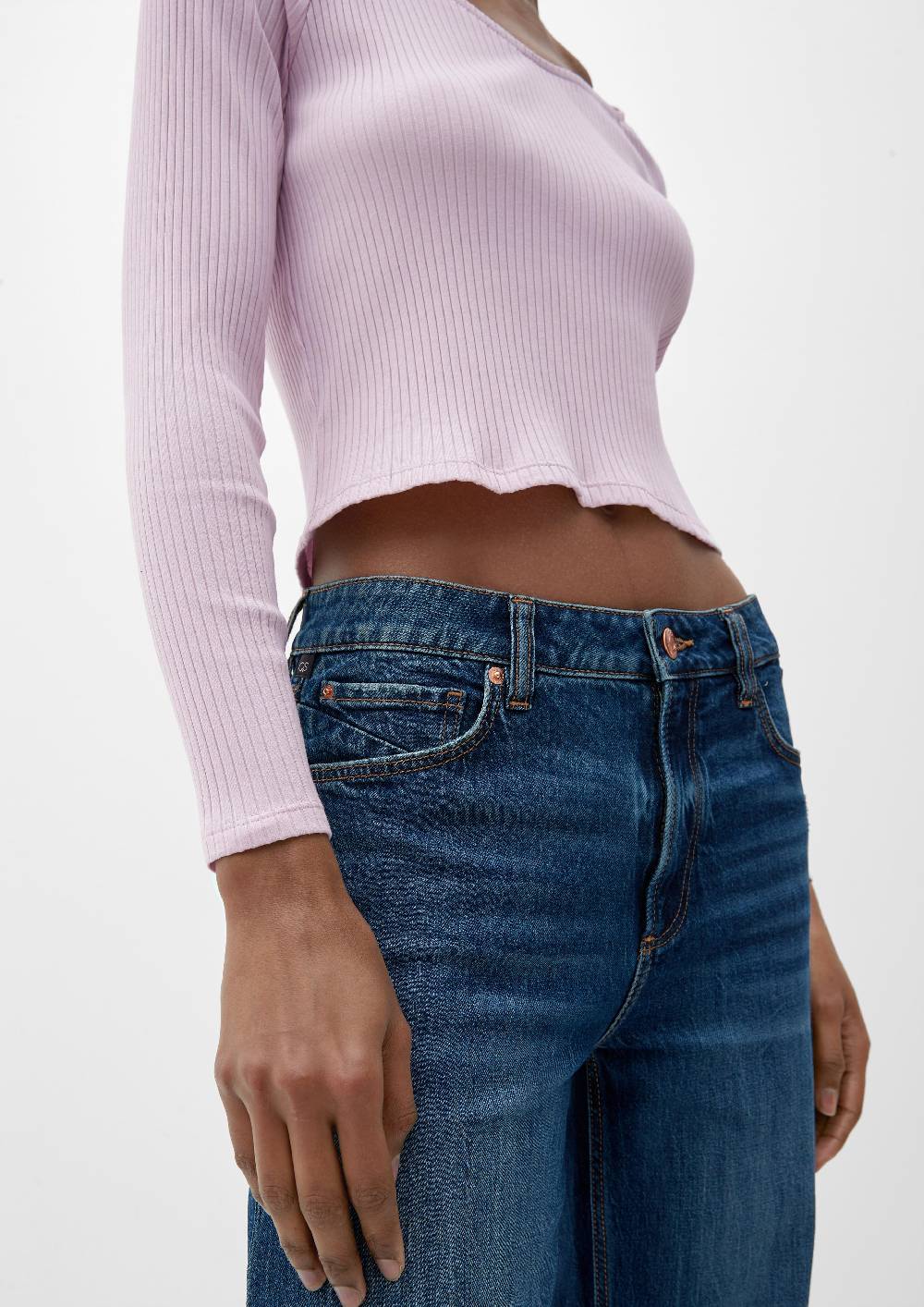 S.Oliver Longsleeve Mit Rippstruktur