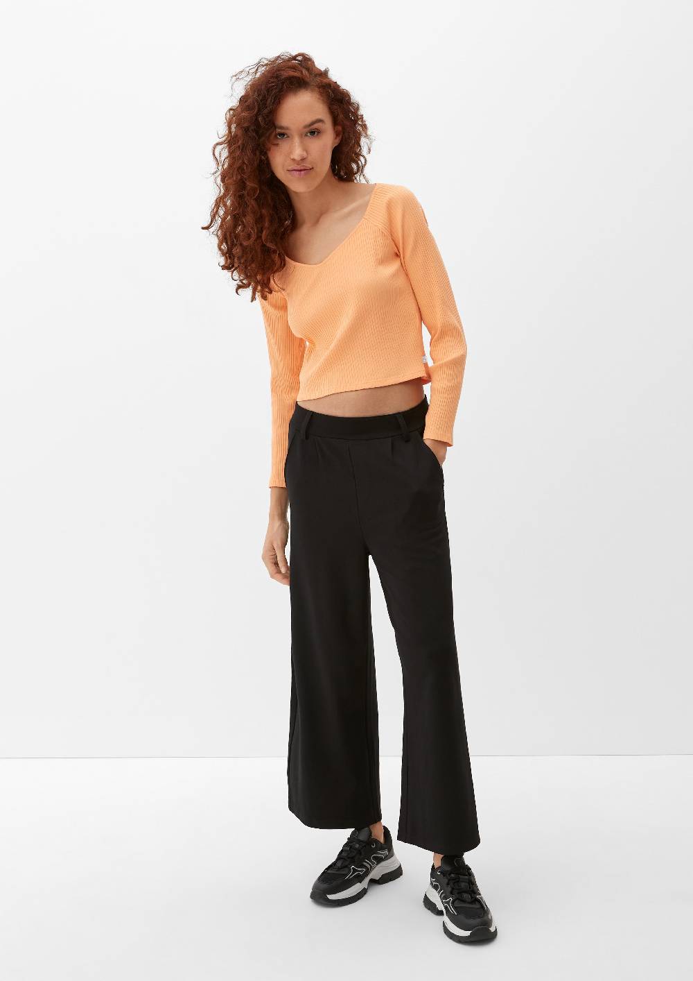 S.Oliver Longsleeve Mit Rippstruktur