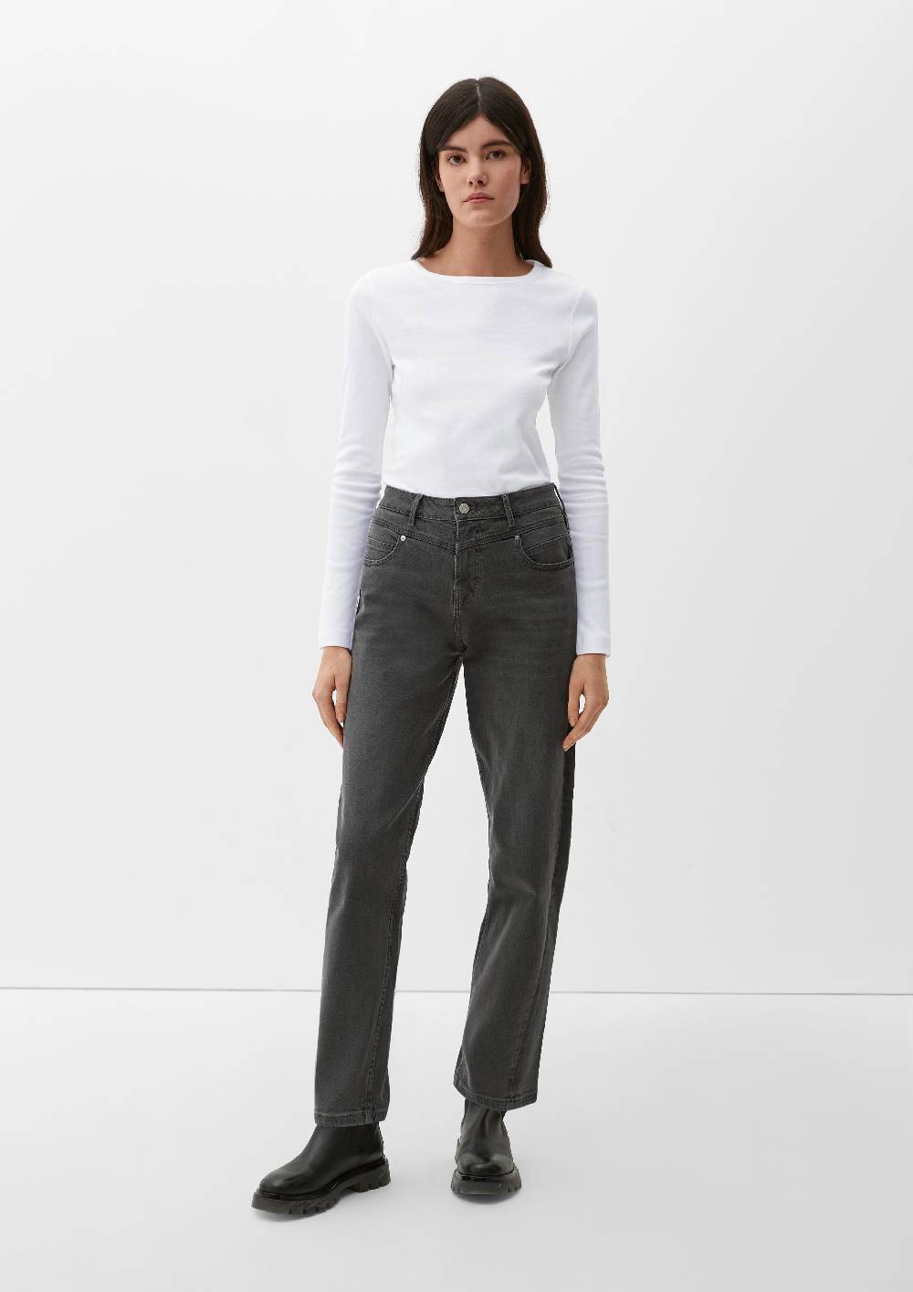 S.Oliver Longsleeve Mit Rippstruktur