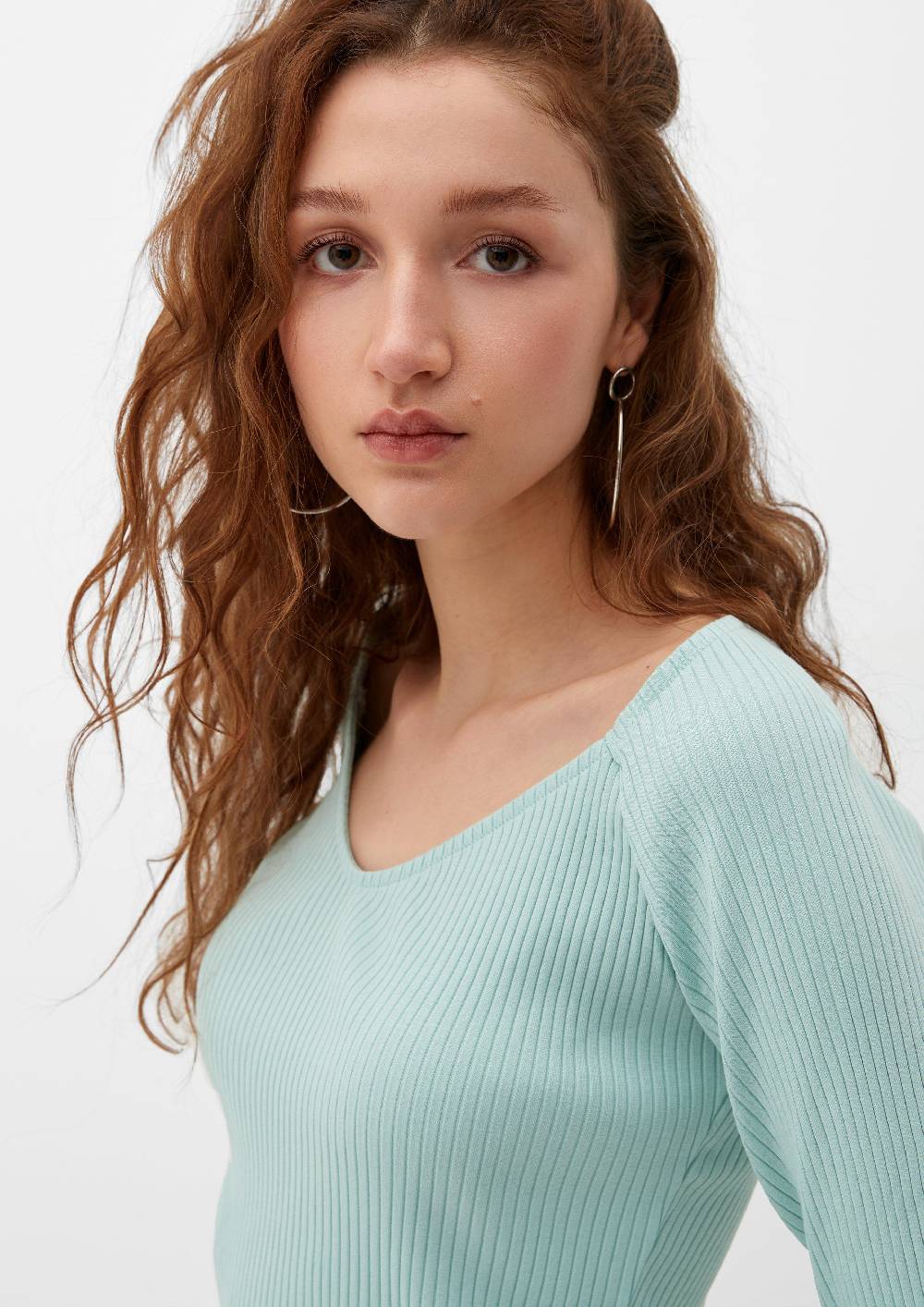 S.Oliver Longsleeve Mit Rippstruktur
