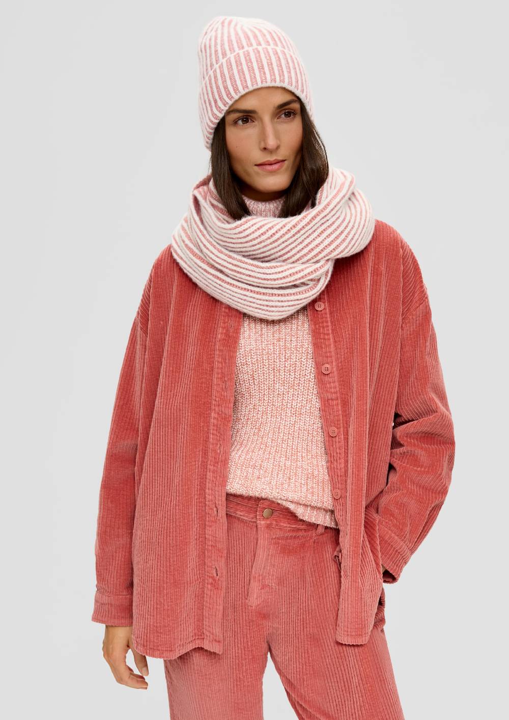 S.Oliver Loop-Schal Aus Baumwollmix Mit Wolle