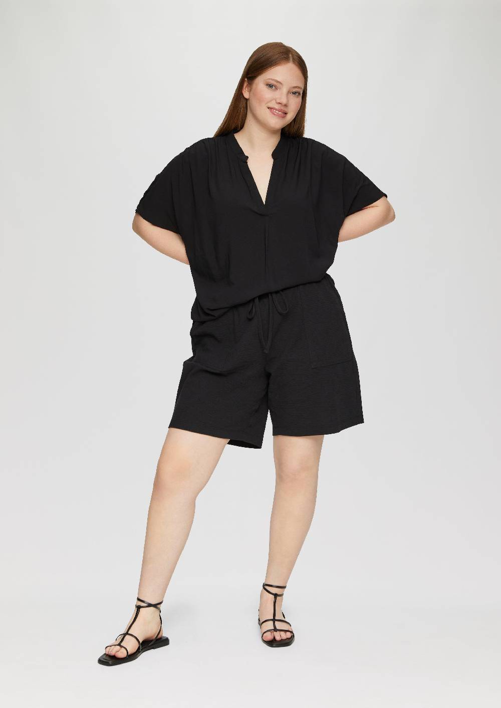 S.Oliver Loose-Fit-Bluse Mit Stehkragen