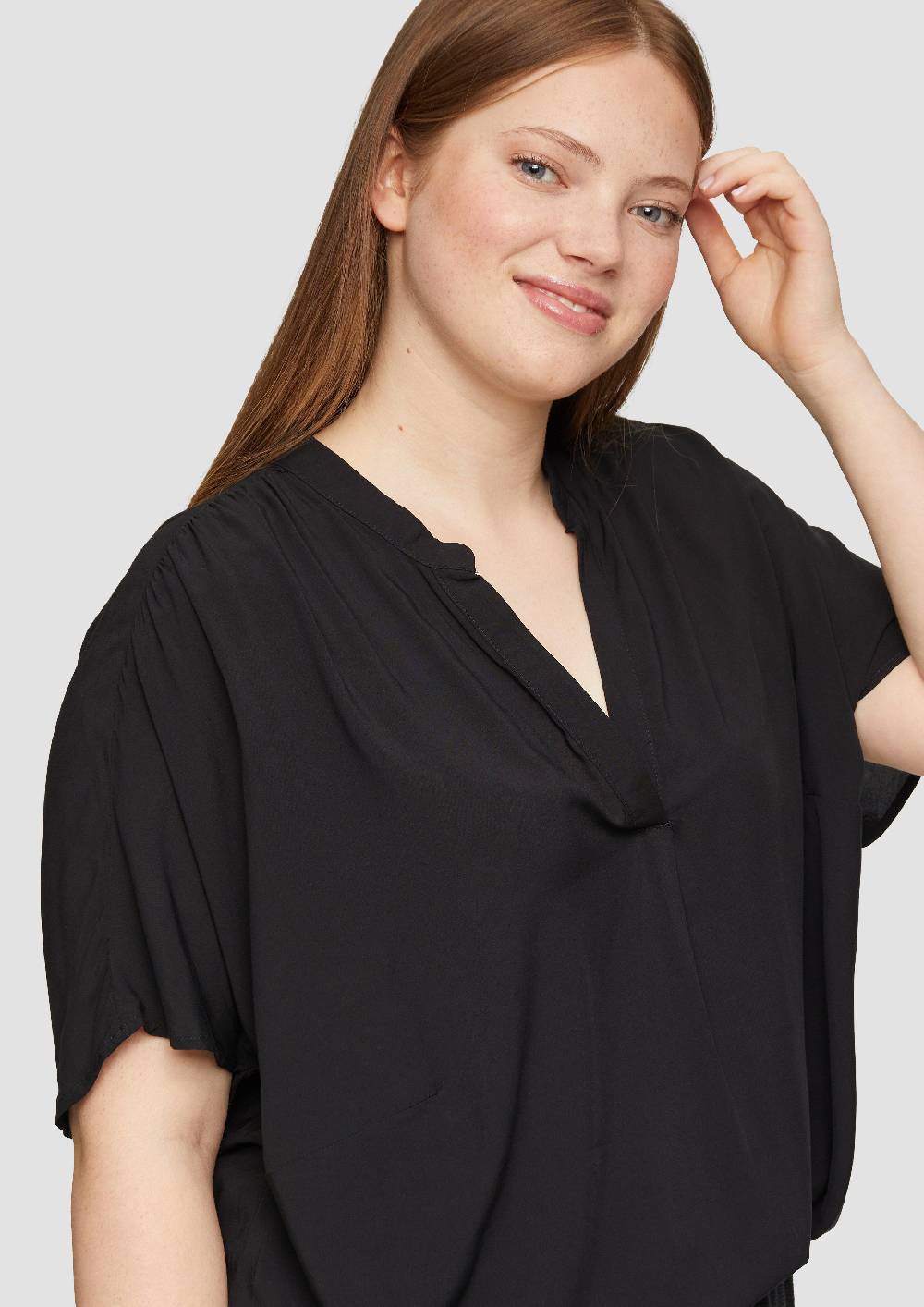 S.Oliver Loose-Fit-Bluse Mit Stehkragen