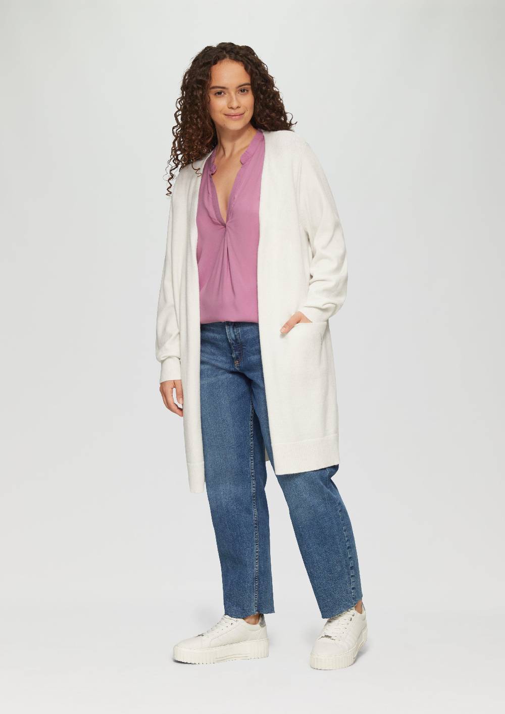 S.Oliver Loose-Fit-Bluse Mit Stehkragen