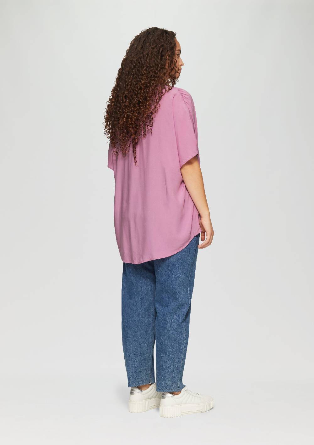 S.Oliver Loose-Fit-Bluse Mit Stehkragen