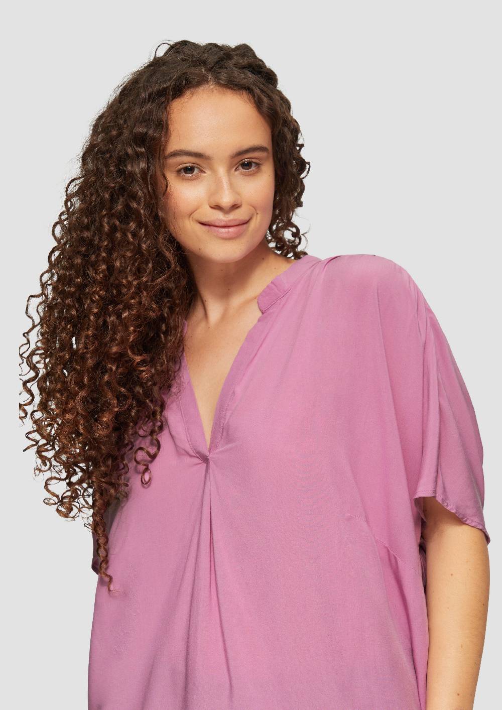 S.Oliver Loose-Fit-Bluse Mit Stehkragen