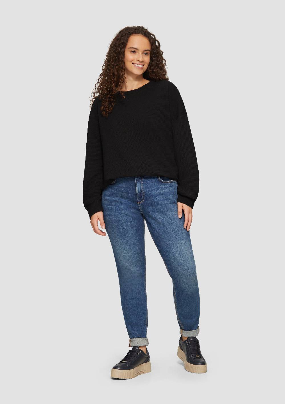 S.Oliver Loose Fit-Sweatshirt Mit Struktur