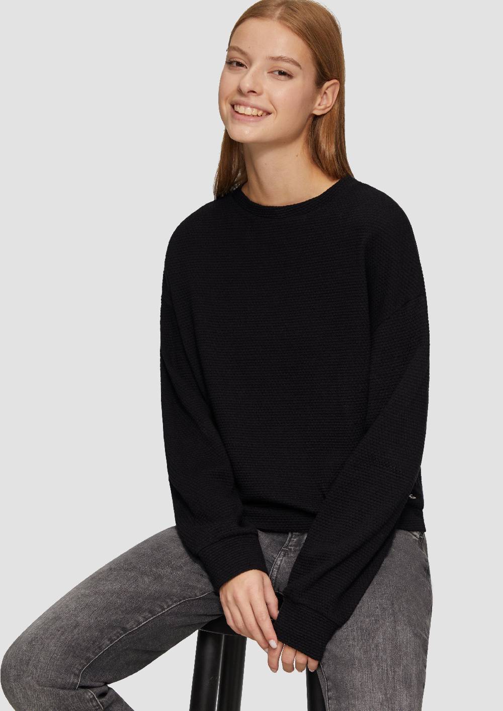 S.Oliver Loose Fit-Sweatshirt Mit Struktur