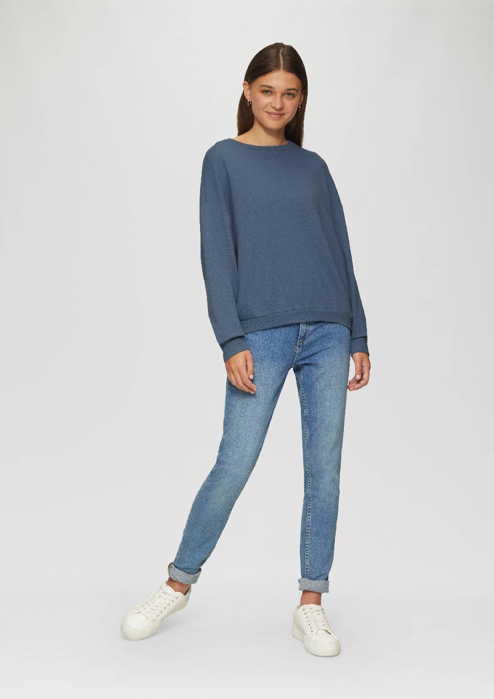 S.Oliver Loose Fit-Sweatshirt Mit Struktur