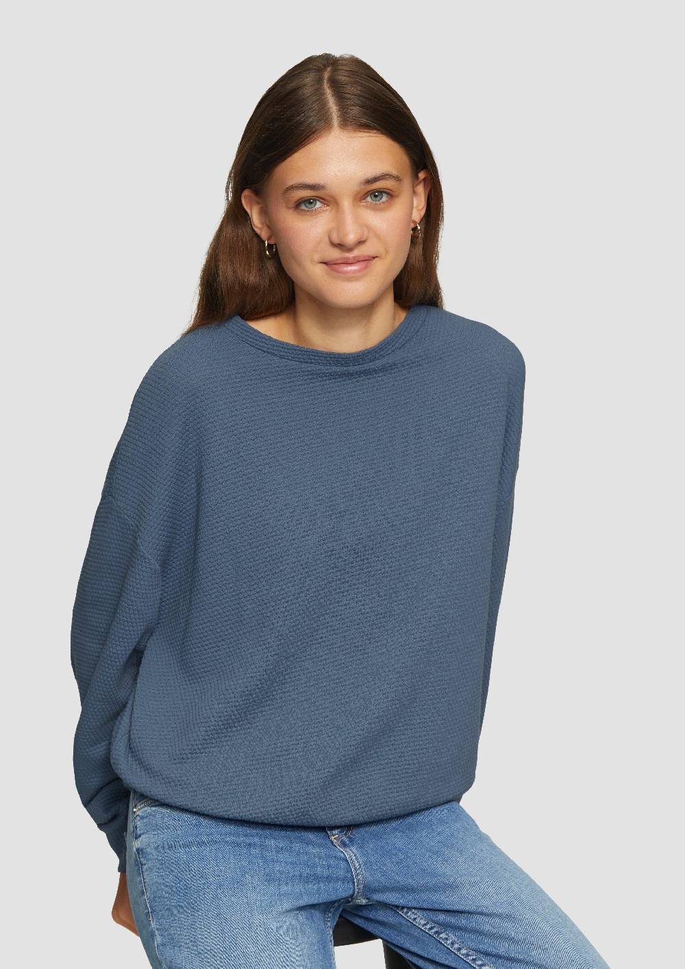 S.Oliver Loose Fit-Sweatshirt Mit Struktur