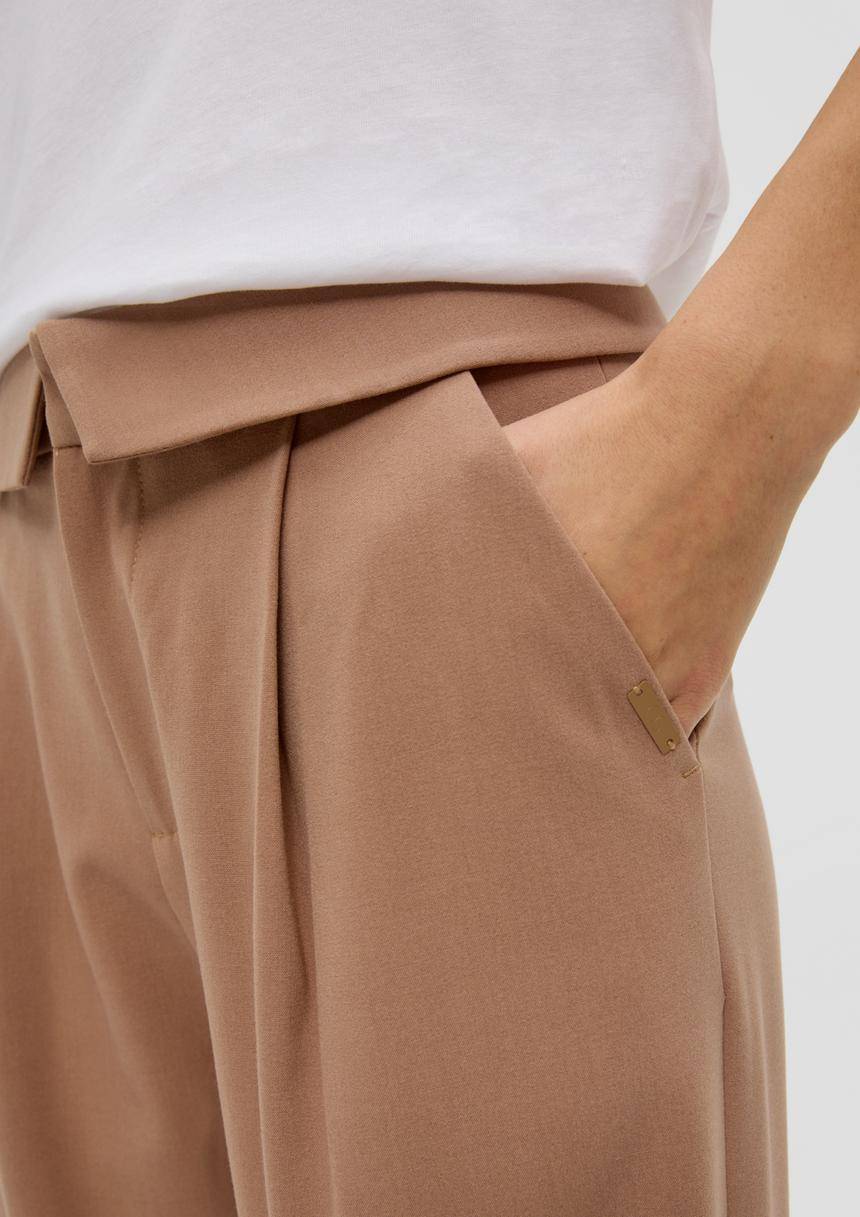 S.Oliver Loose: Hose Mit Umschlagbund