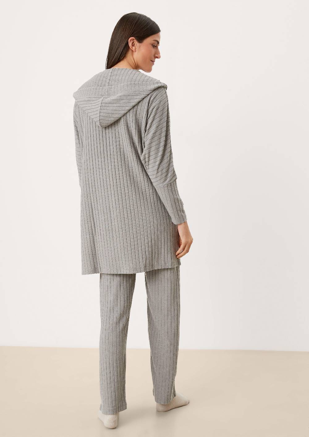 S.Oliver Loungewear Cardigan Mit Rippstruktur