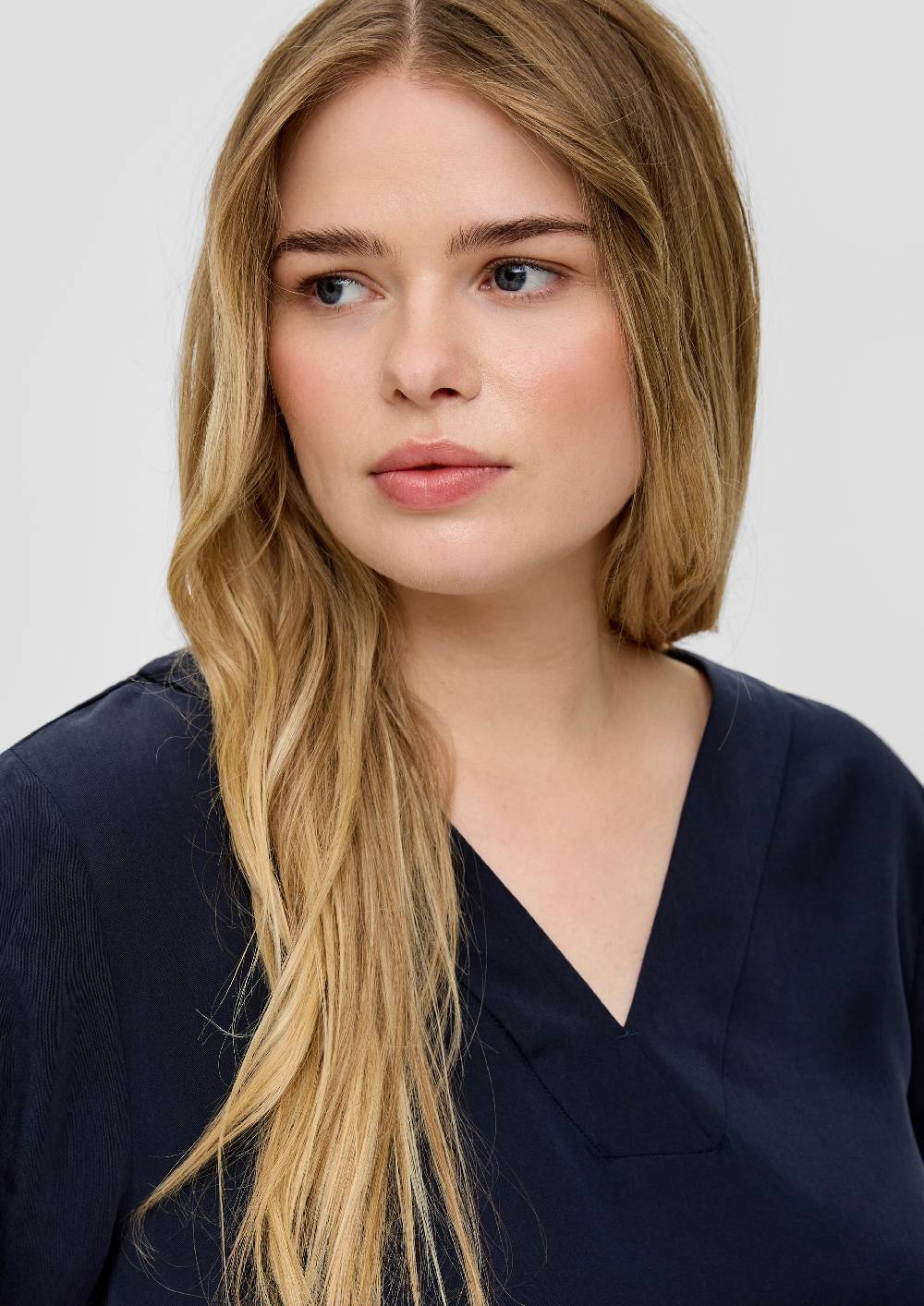 S.Oliver Lyocellbluse Mit V-Ausschnitt