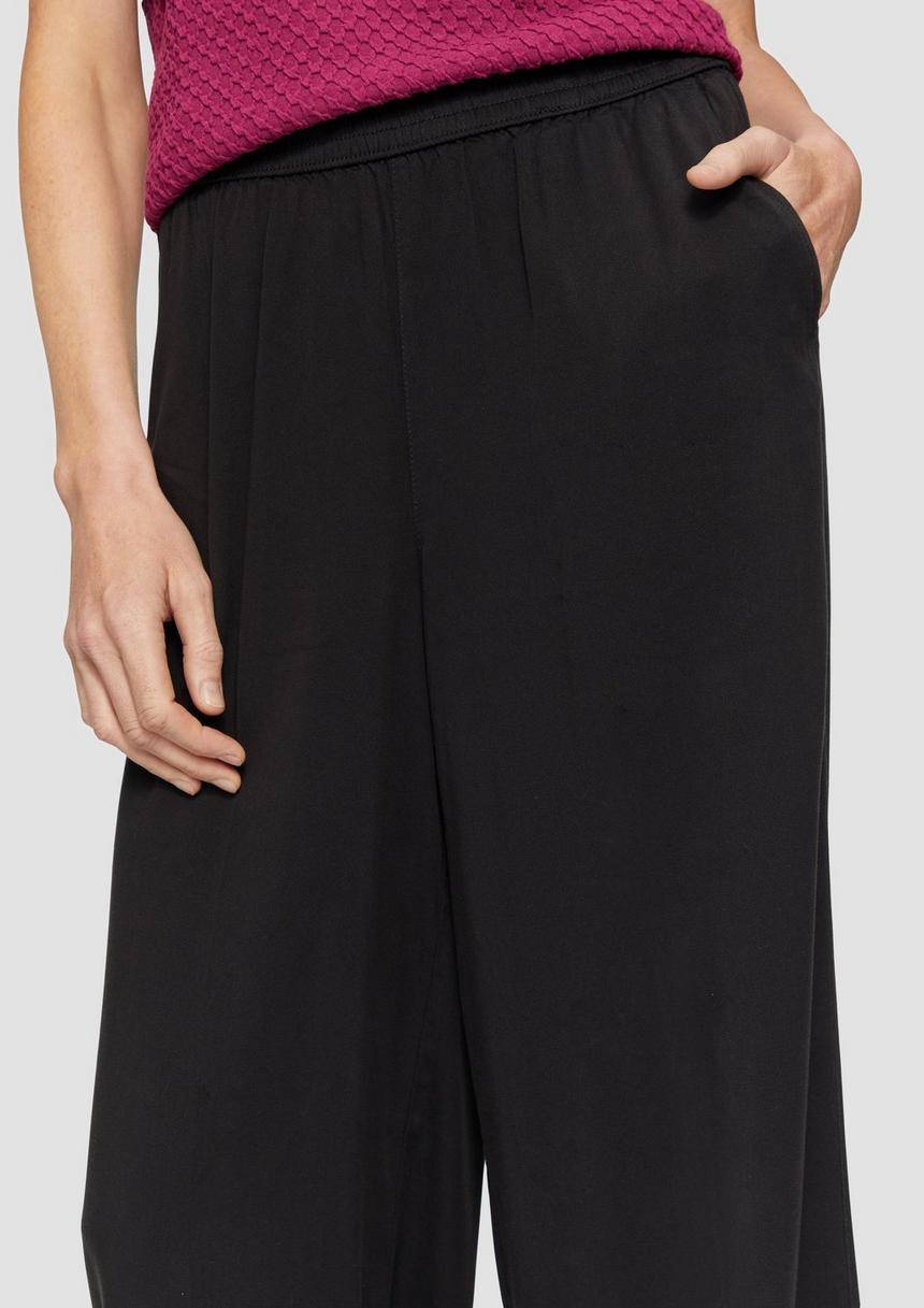 S.Oliver Lyocellhose Mit Weitem Bein