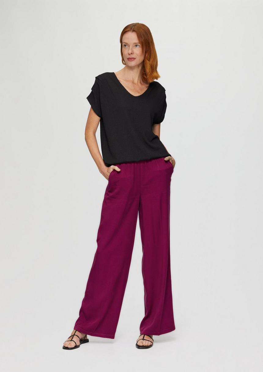 S.Oliver Lyocellhose Mit Weitem Bein