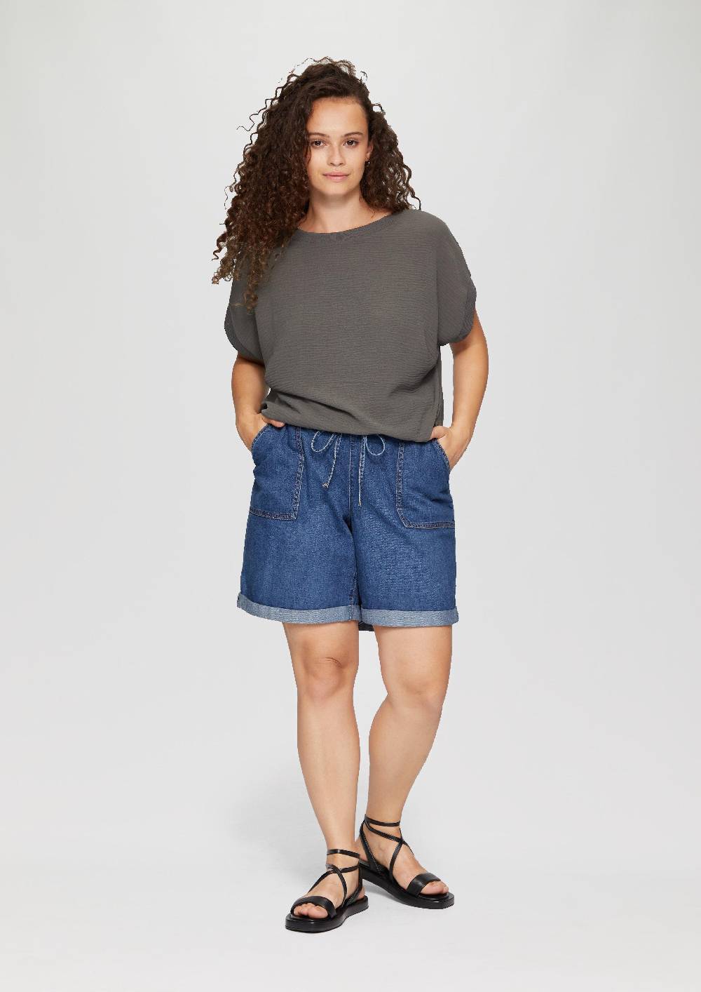 S.Oliver Materialmix-T-Shirt Im Loose Fit