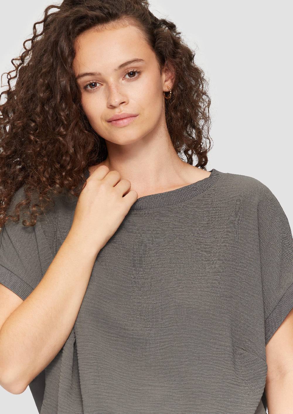 S.Oliver Materialmix-T-Shirt Im Loose Fit