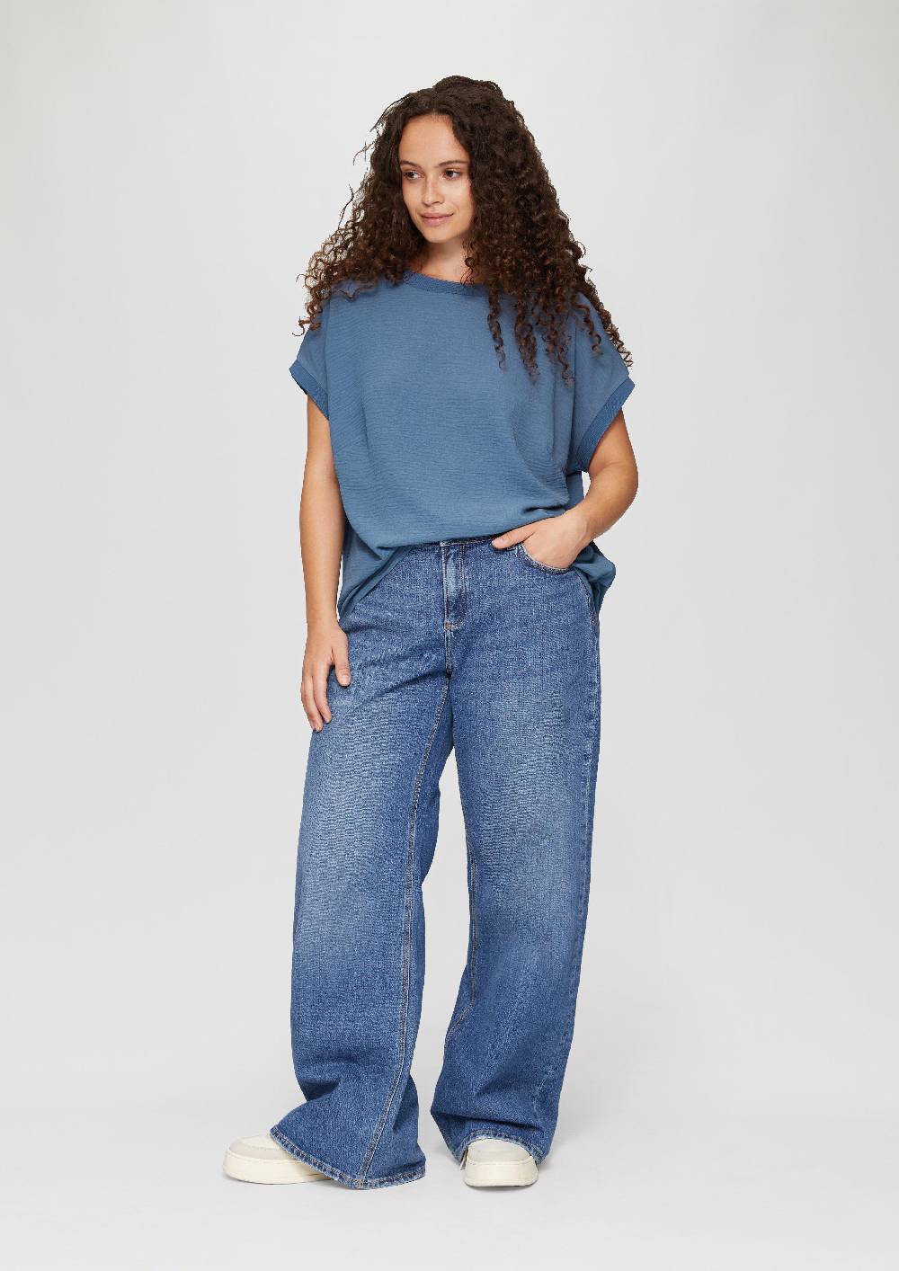 S.Oliver Materialmix-T-Shirt Im Loose Fit