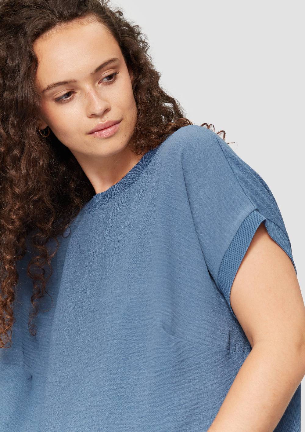 S.Oliver Materialmix-T-Shirt Im Loose Fit