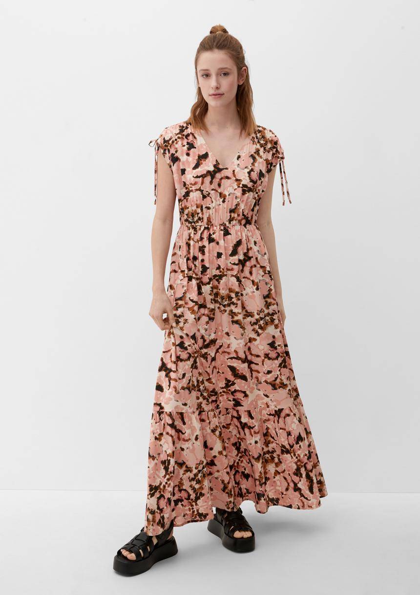 S.Oliver Maxi-Kleid Aus Viskose