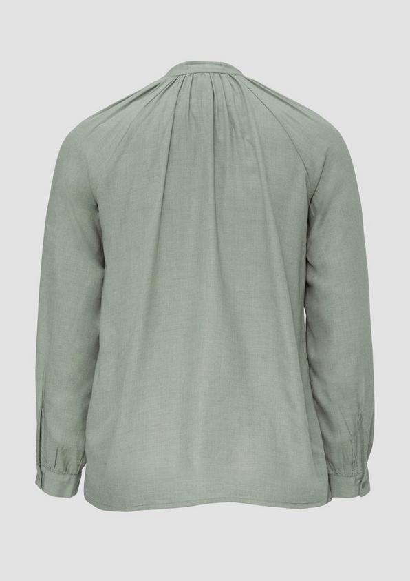 S.Oliver Melierte Viskosebluse mit Raffung