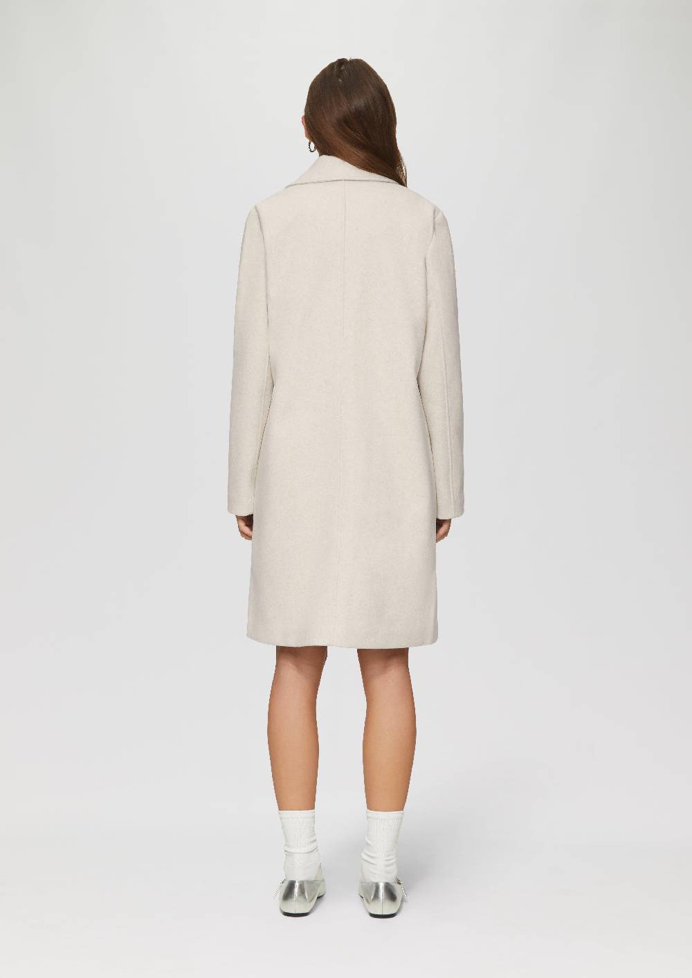 S.Oliver Melierter Mantel Mit Reverskragen