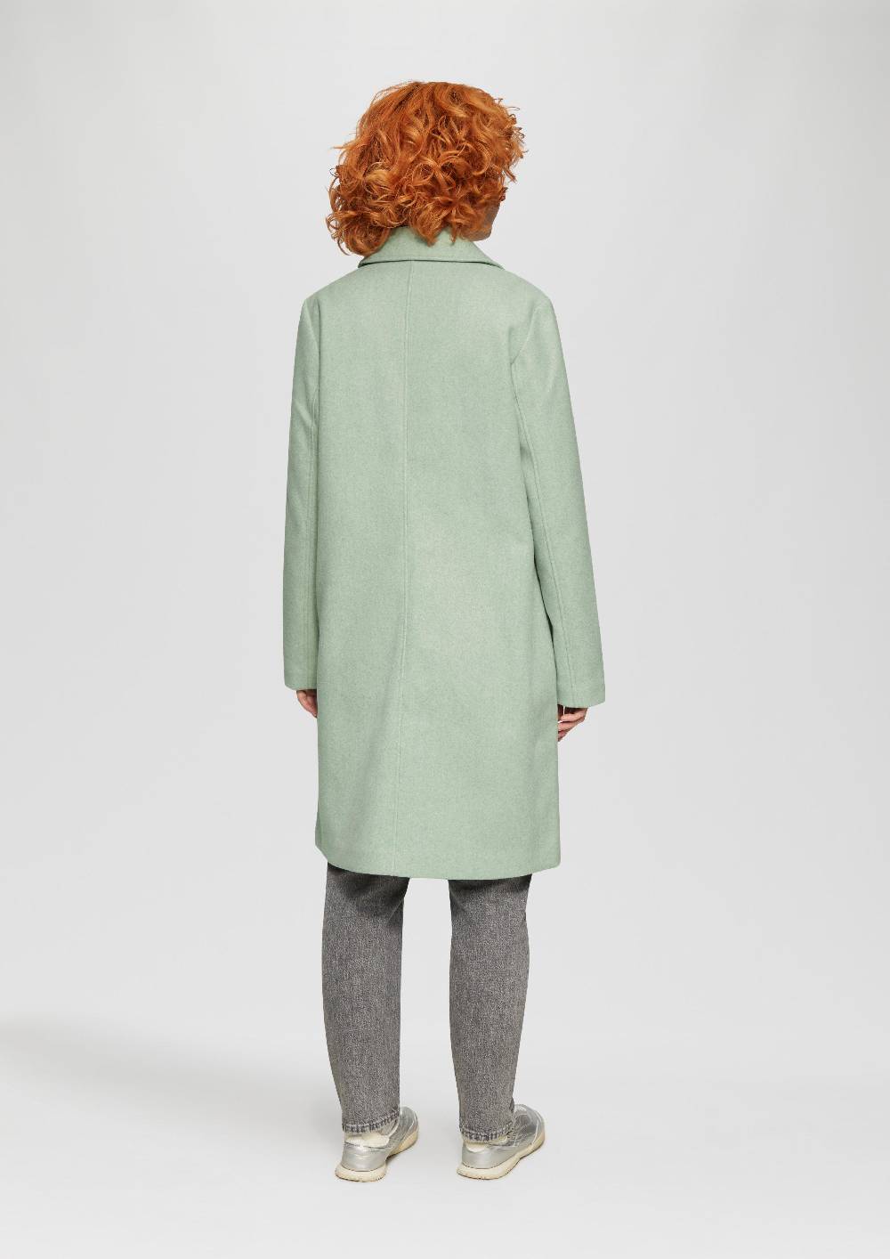 S.Oliver Melierter Mantel Mit Reverskragen