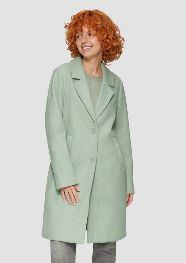 S.Oliver Melierter Mantel mit Reverskragen