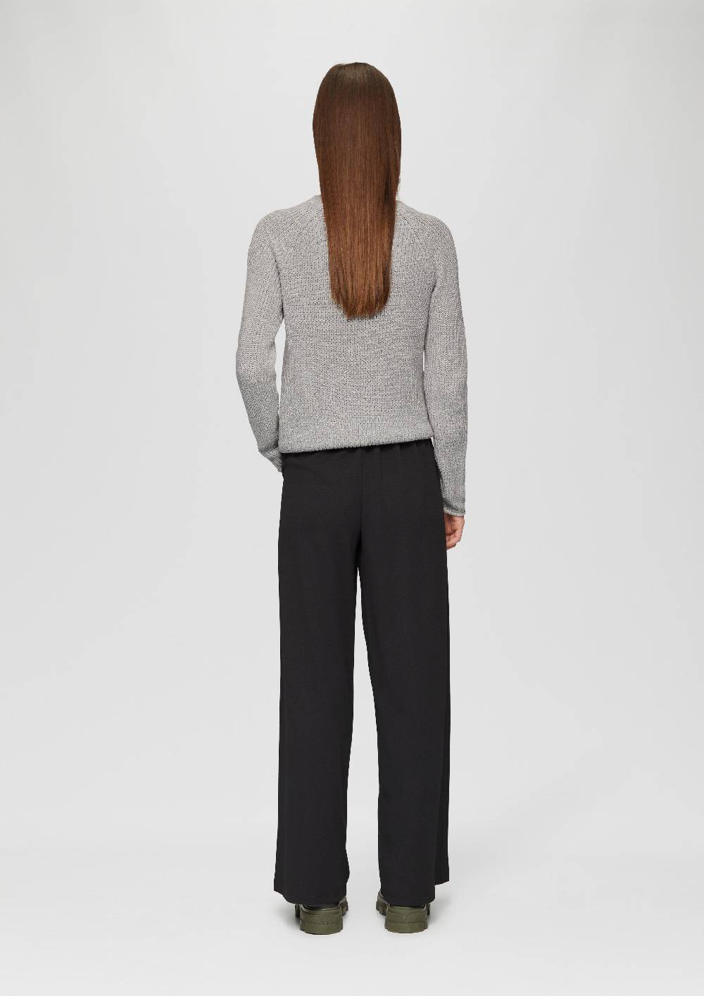 S.Oliver Melierter Strickpullover Mit Raglanärmeln