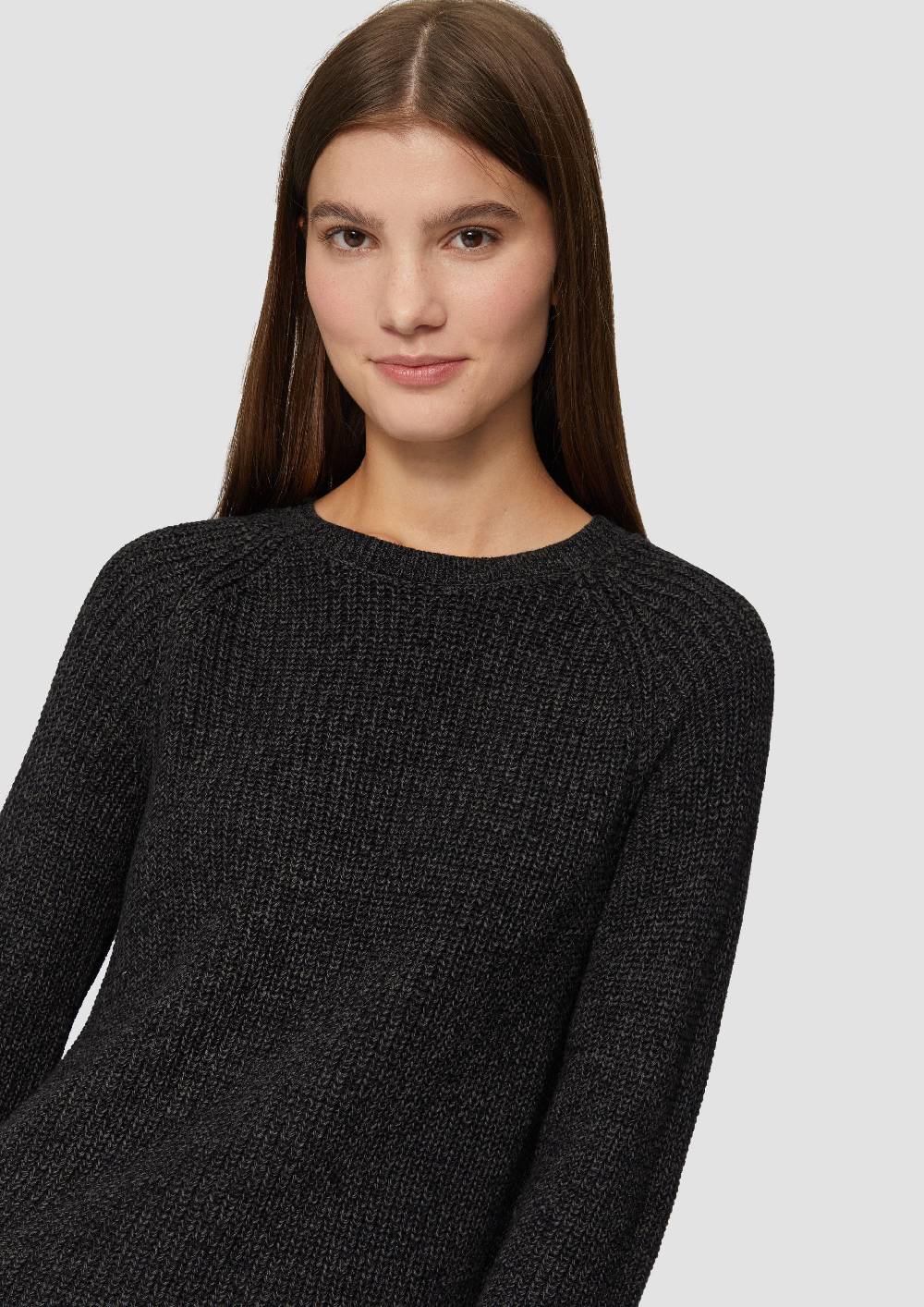 S.Oliver Melierter Strickpullover Mit Raglanärmeln
