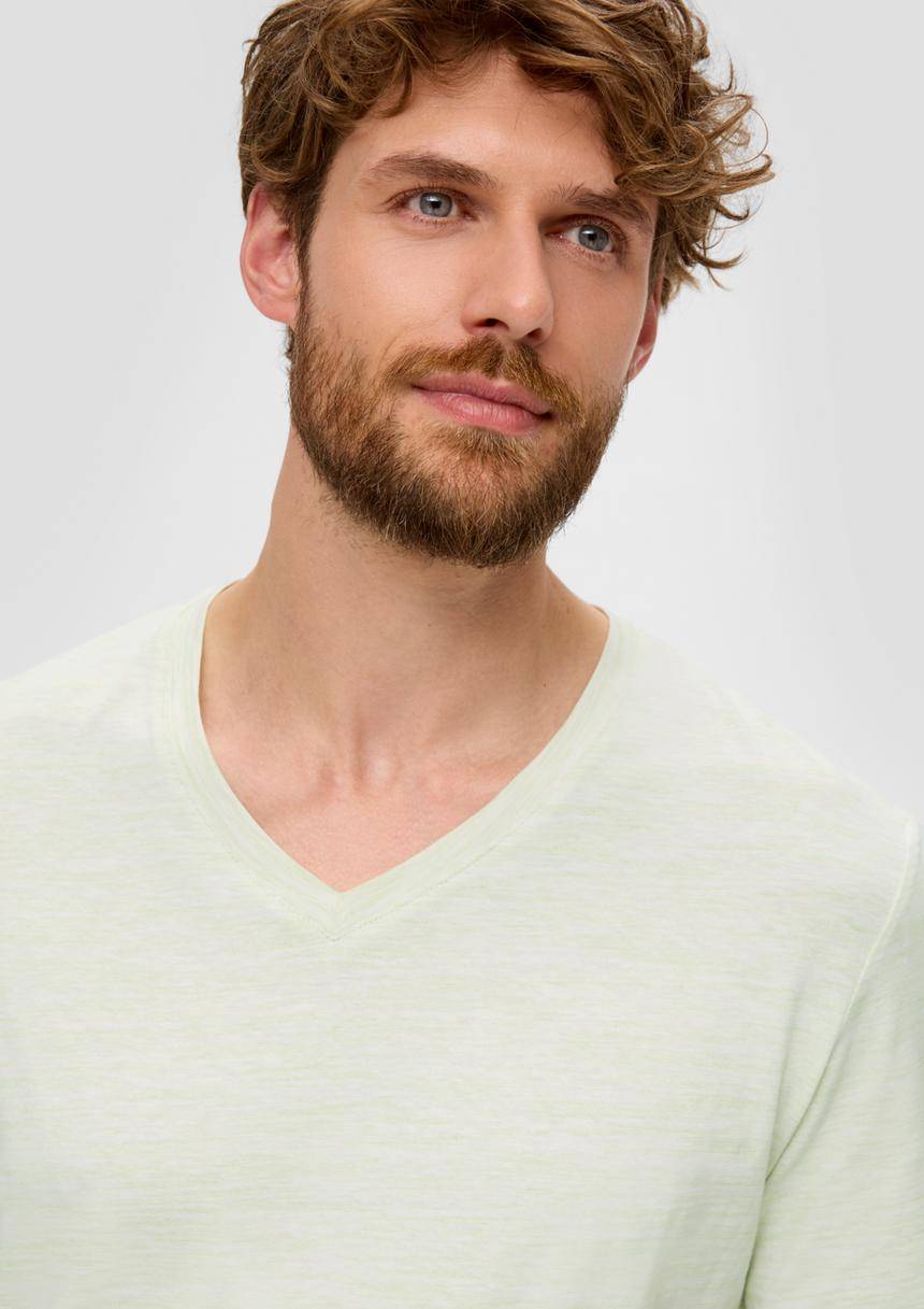 S.Oliver Meliertes T-Shirt Mit V-Ausschnitt