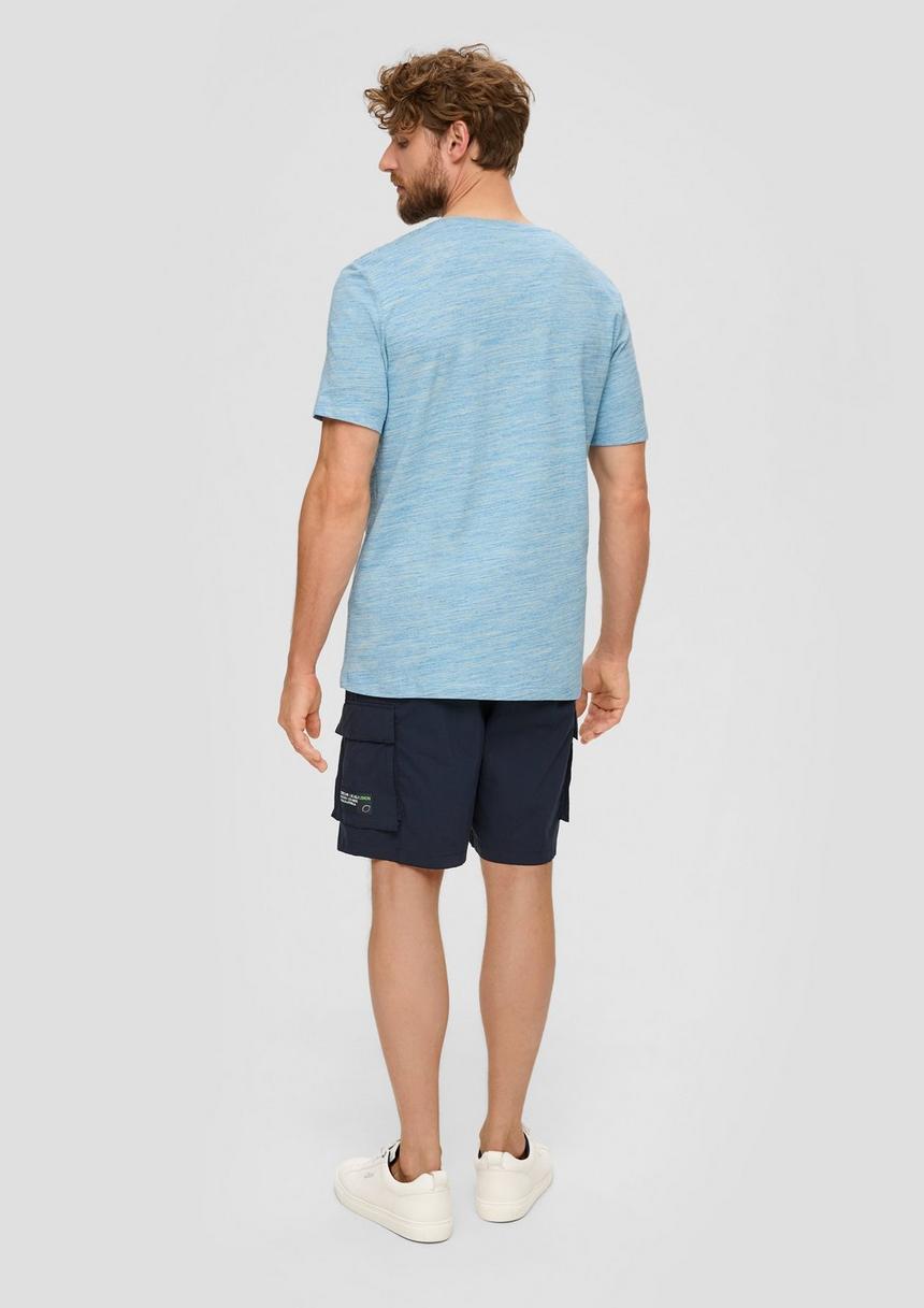S.Oliver Meliertes T-Shirt Mit V-Ausschnitt