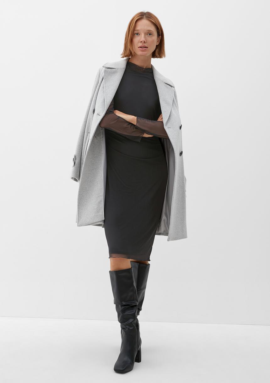 S.Oliver Mesh-Kleid Mit Raffungen