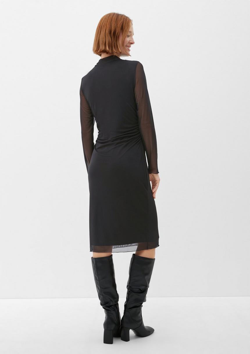 S.Oliver Mesh-Kleid Mit Raffungen