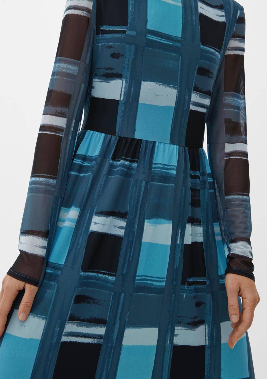 S.Oliver Meshkleid Mit Allovermuster