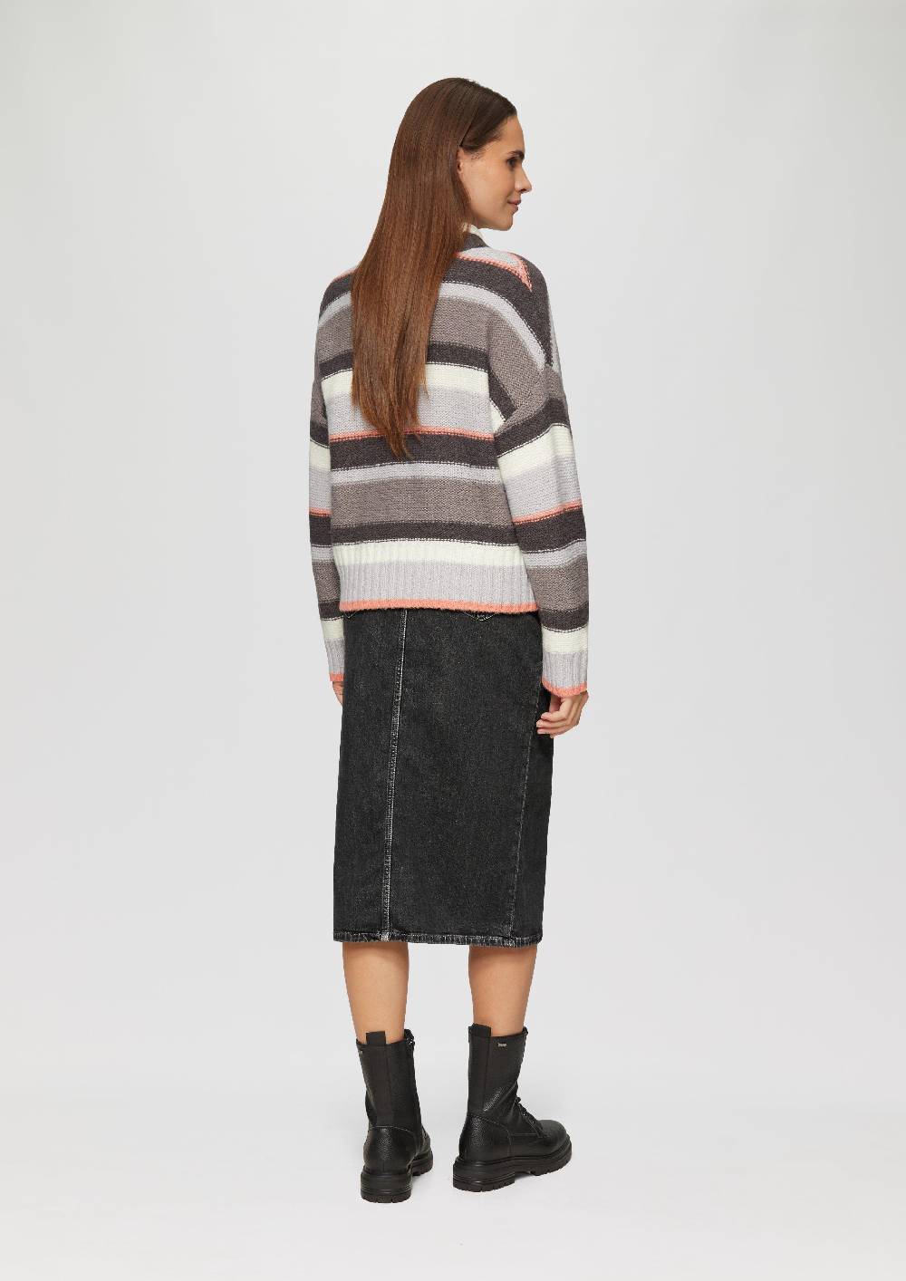 S.Oliver Midi-Jeansrock Mit Gehschlitz