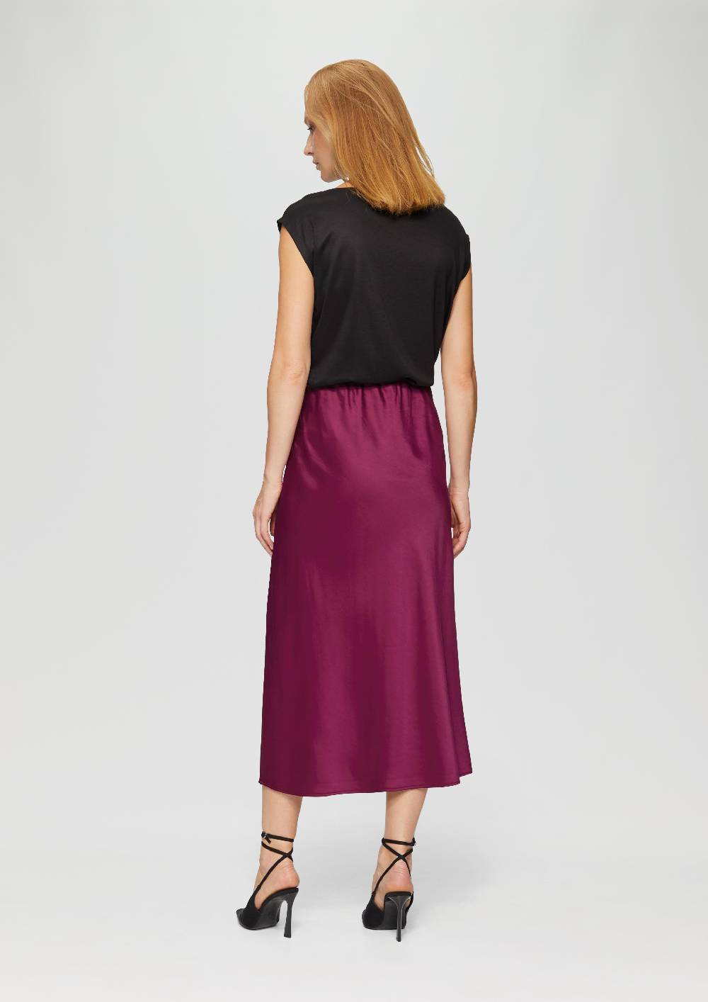 S.Oliver Midi-Rock Aus Satin