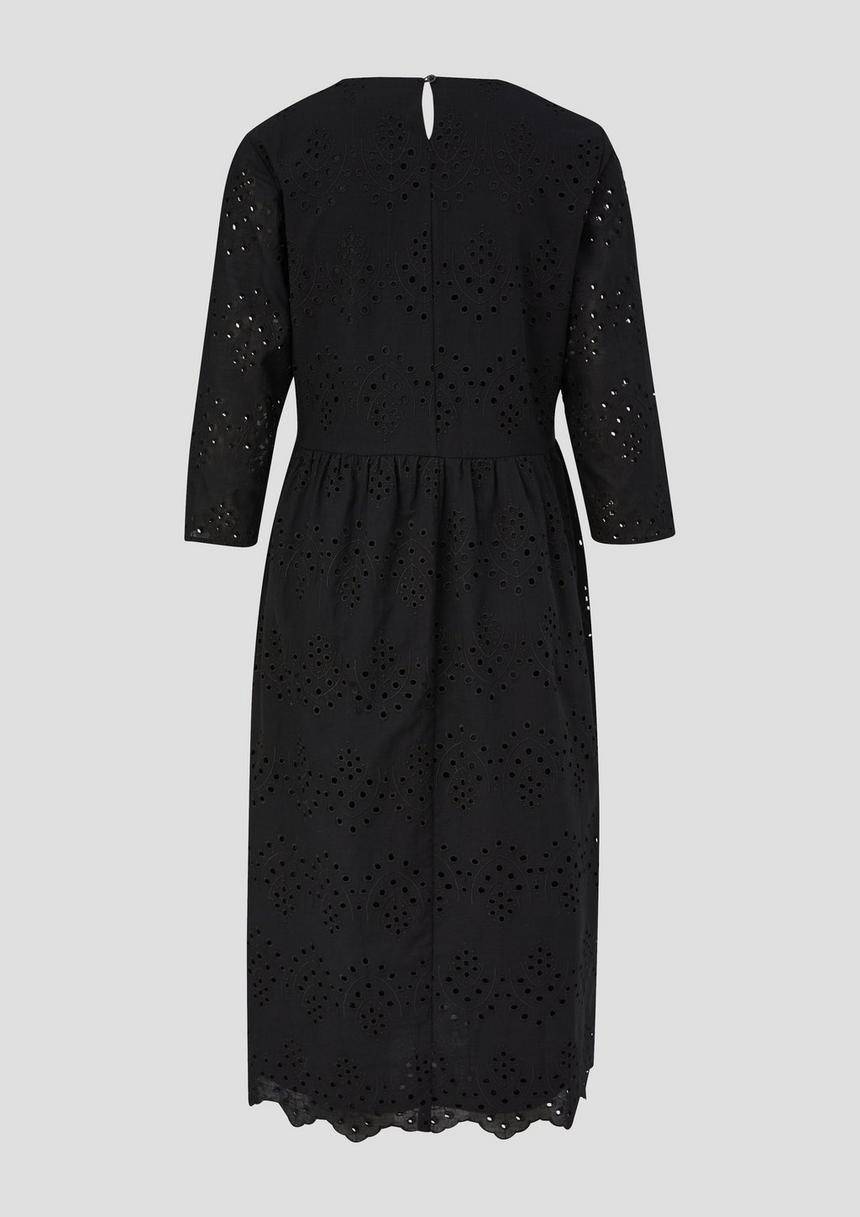 S.Oliver Midikleid Aus Broderie Anglaise