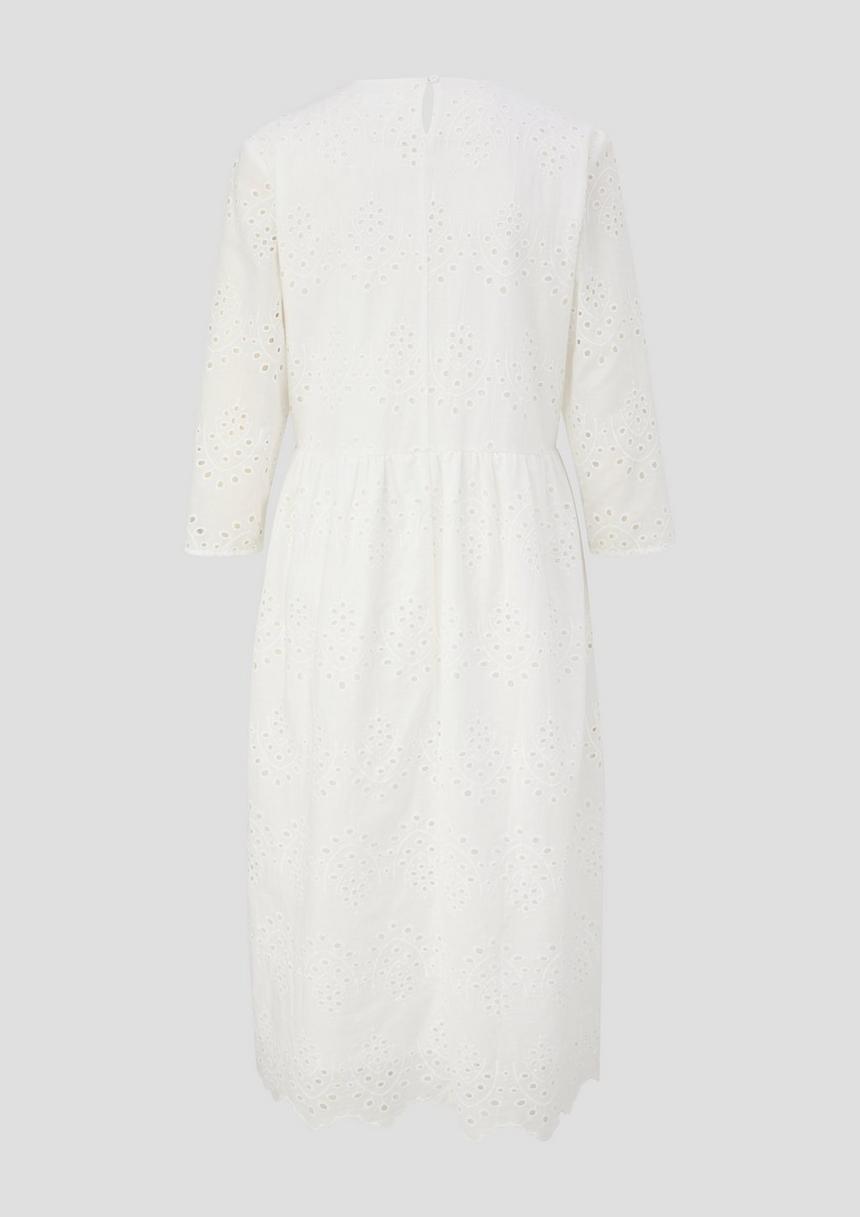 S.Oliver Midikleid Aus Broderie Anglaise