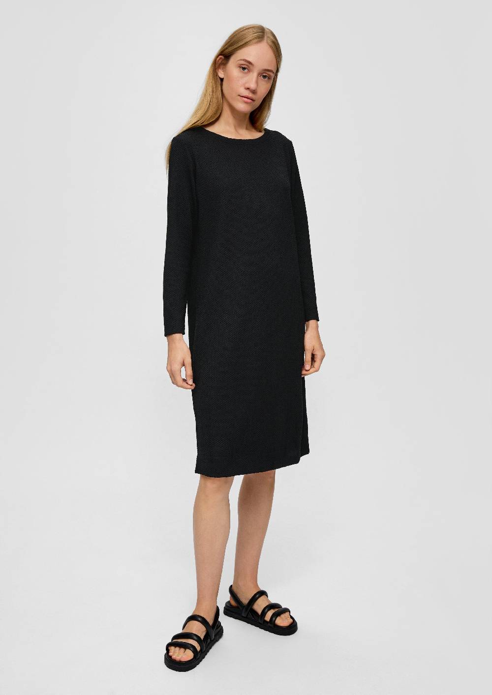 S.Oliver Midikleid Im Strukturmuster
