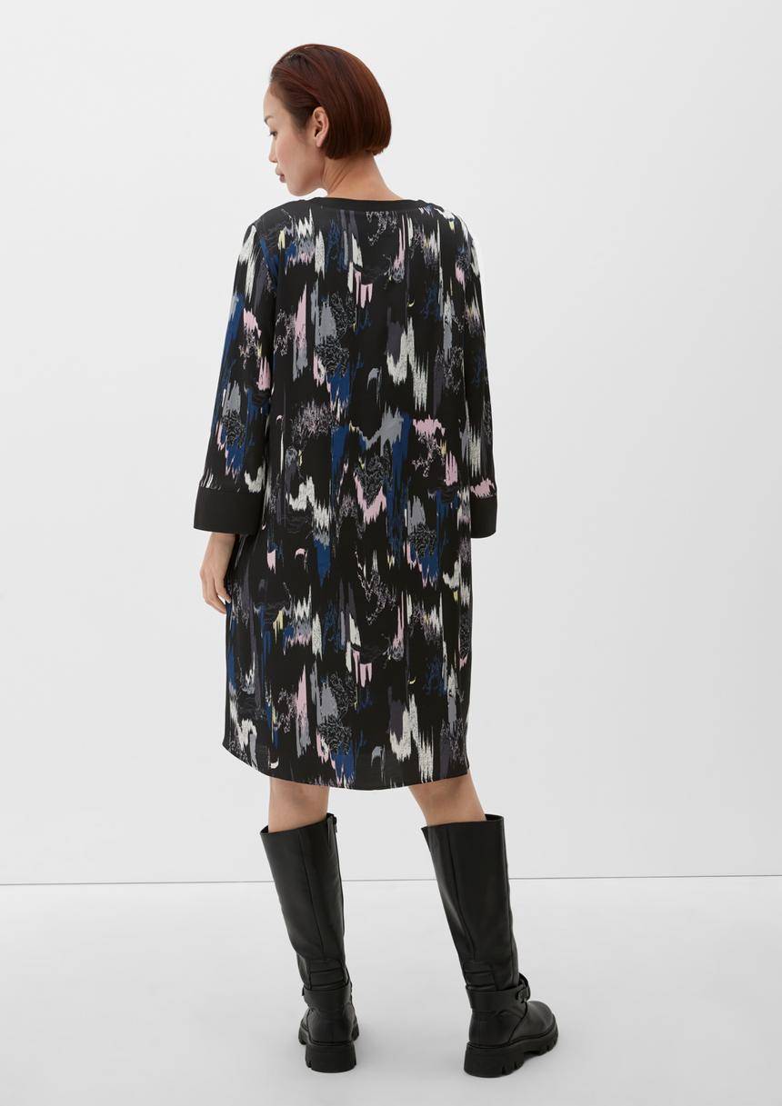 S.Oliver Midikleid Mit Allover-Muster