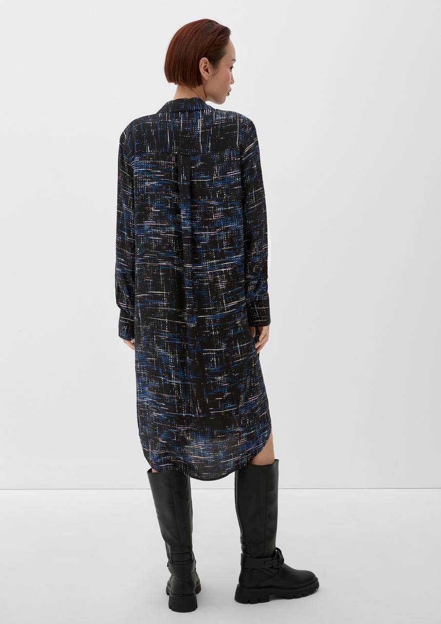 S.Oliver Midikleid Mit Allover-Muster