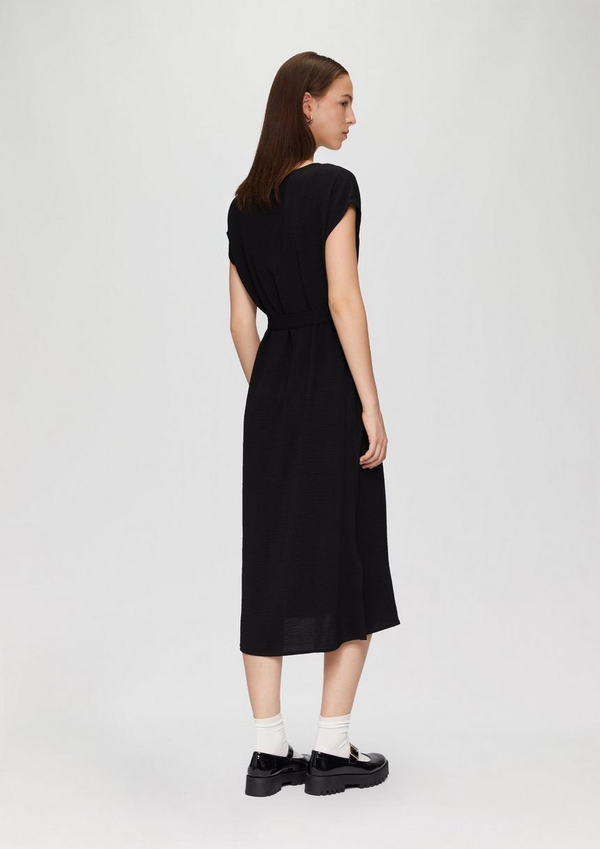 S.Oliver Midikleid Mit V-Ausschnitt Im Relaxed Fit