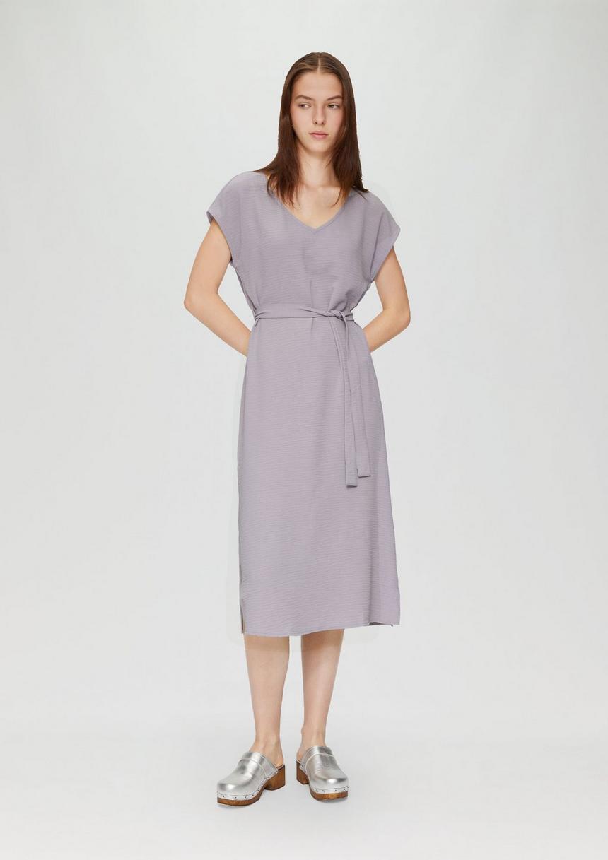 S.Oliver Midikleid Mit V-Ausschnitt Im Relaxed Fit