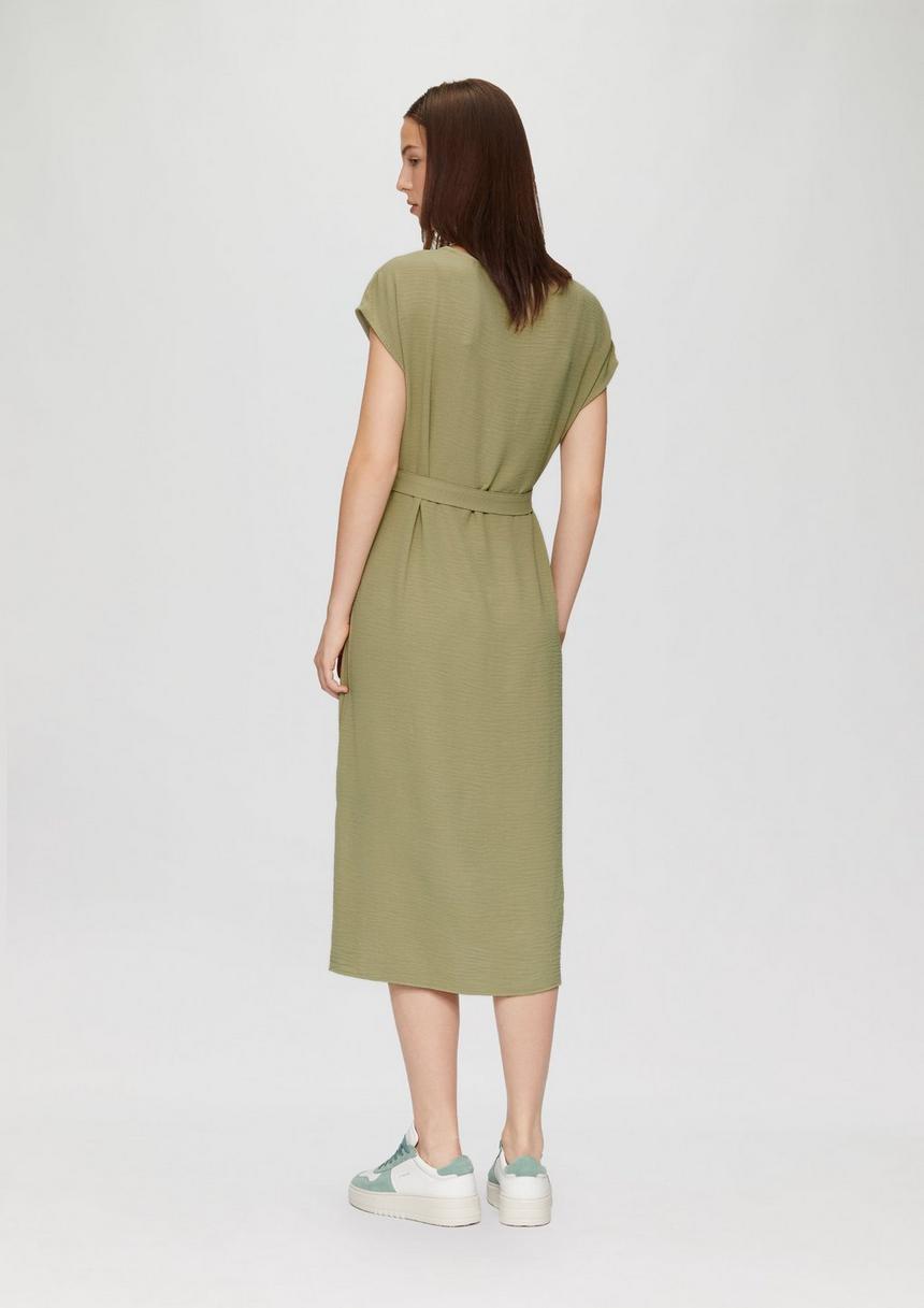 S.Oliver Midikleid Mit V-Ausschnitt Im Relaxed Fit